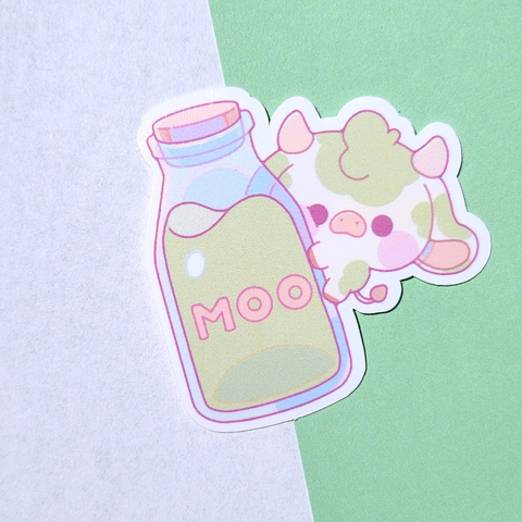 Moo Cuties Milk Flavors 2.5in Waterproof Sticker