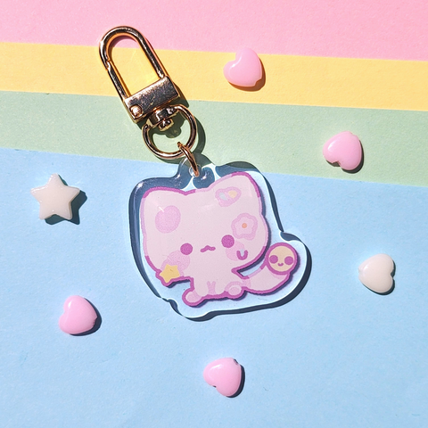Stickypaws the Sticker Kitty 1.5in Acrylic Charm