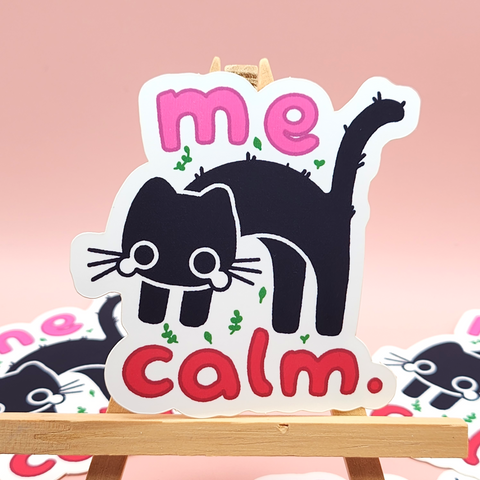 Me Calm Silly Kitty 2.5in Waterproof Sticker
